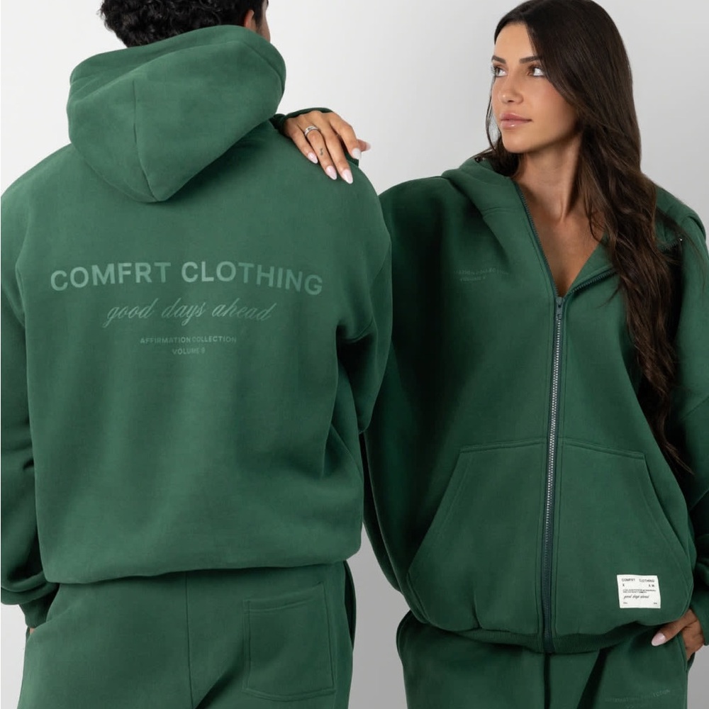 Comfort Affirmation Zip Hoodie- XL- Hunter
Oversized Fit - Picture 3 of 8